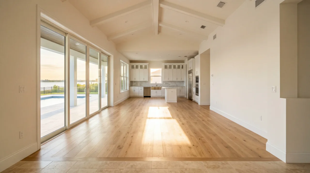 Hallway with baseboard detail